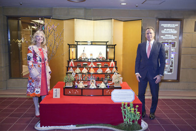 Mark Frissora, President and Chief Executive Officer and Jan Jones Blackhurst, Executive Vice President, Public Policy & Corporate Responsibility, discuss Caesars 2025 Gender Equality Initiative in front of the "Hina" Dolls displayed at the Imperial Hotel in Tokyo on February 27. 

These ornamental dolls in traditional Japanese court dress are the main symbol for “Girl’s Day-Hina Matsuri” – an annual celebration on March 3 to appreciate and pray for girl’s health and happiness.