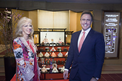 Mark Frissora, President and Chief Executive Officer and Jan Jones Blackhurst, Executive Vice President, Public Policy & Corporate Responsibility, discuss Caesars 2025 Gender Equality Initiative in front of the "Hina" Dolls displayed at the Imperial Hotel in Tokyo on February 27. 

These ornamental dolls in traditional Japanese court dress are the main symbol for “Girl’s Day-Hina Matsuri” – an annual celebration on March 3 to appreciate and pray for girl’s health and happiness.
