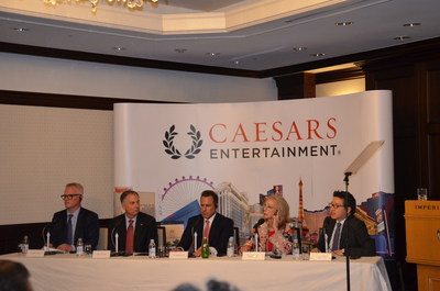 On February 27, Mark Frissora, President and Chief Executive Officer, presented at a media briefing in Tokyo to put forth Caesars’ vision for Japan IRs. The event was attended by 36 Japanese and international journalists, including TV crews, from a total of 24 media outlets. Mark was joined on the panel by Caesars Entertainment’s Chris Holdren, Executive Vice President and Chief Marketing Officer, Steven Tight, President of International Development, Jan Jones Blackhurst, Executive Vice President, Public Policy & Corporate Responsibility, and William Shen, Senior Vice President and Managing Director, Caesars Entertainment Japan and Korea.
