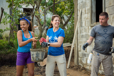 As part of the Fathom Travel group sailing onboard the Crown Princess from Princess Cruises in January, guests helped locals rebuild a family’s home in Loma de la Bestia in the Dominican Republic.