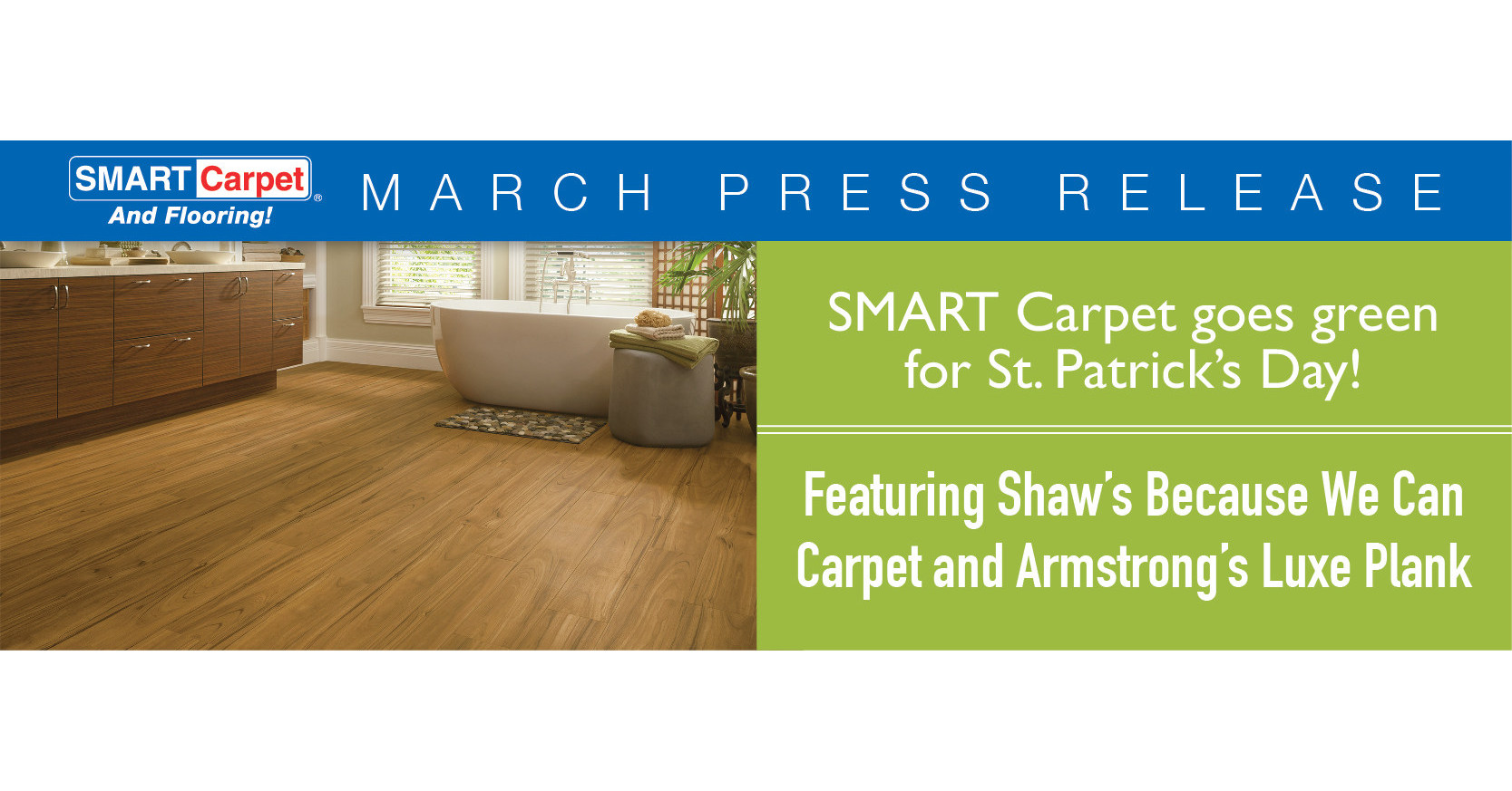 SMART Carpet and Flooring Goes Green for St. Patrick's Day