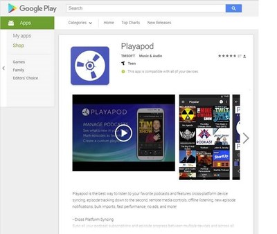 Playapod, a new mobile podcast application, make its debut today, Friday, March 2, 2018, on the Google Play Store homepage. Seamlessly synching podcasts directly to the cloud, Playapod allows for immediate playback across multiple operating systems and devices. Developed by TMSOFT, a Northern Virginia-based software developer of mobile applications for smartphones, the new mobile app was designed to simplify the lives of frequent podcast listeners.