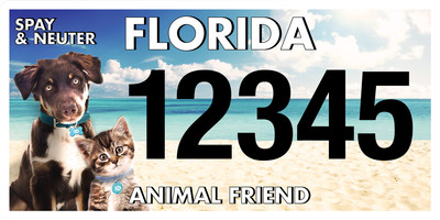 Sales from the Florida Animal Friend's recently redesigned license plate funds spay and neutering programs throughout Florida.