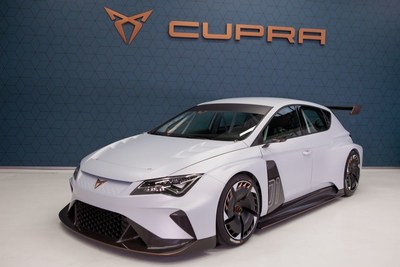 The CUPRA e-Racer, the world’s first 100% electric TCR race car (PRNewsfoto/CUPRA)