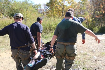 Injury simulations in remote locations are part of the Grady Special Forces training program.
