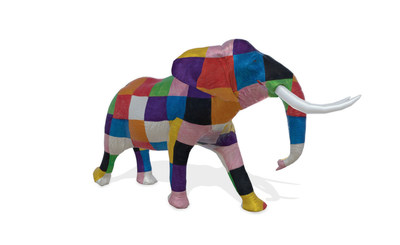 Elmer, the patchwork elephant, will march in the herd.