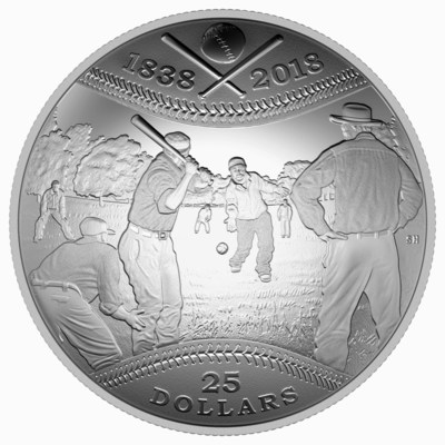 La Monnaie lance une balle courbe aux collectionneurs avec sa nouvelle pice convexe clbrant l'histoire du baseball canadien (Groupe CNW/Monnaie royale canadienne)