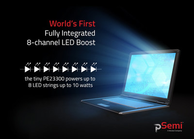 pSemi, a Murata company, releases world's first, fully integrated, 8-channel LED boost.