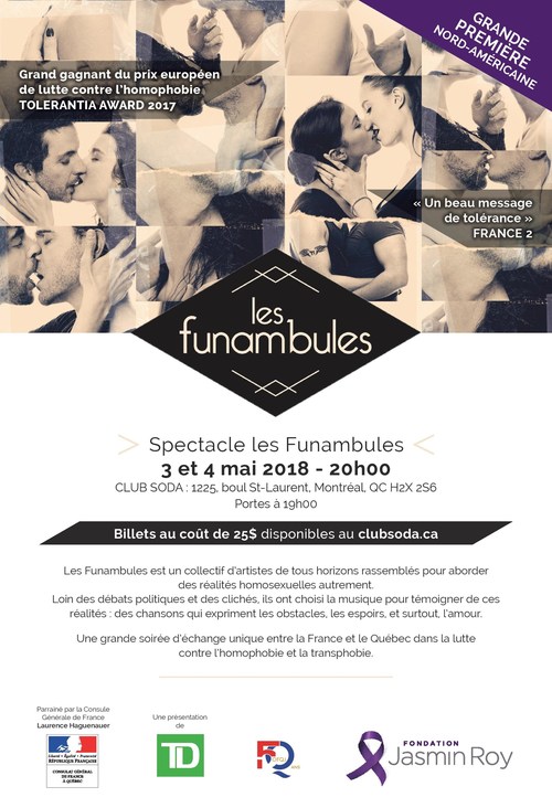 Spectacle Les Funambules (Groupe CNW/Fondation Jasmin Roy)