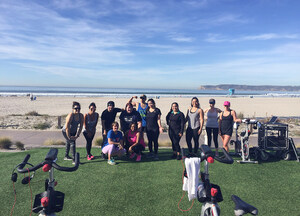 Wounded Warriors Empowered Through Spinning Class on the Beach