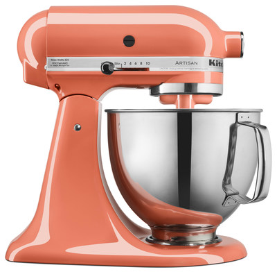 KitchenAid(R) Debuts Inaugural "Color of the Year" in Bird of Paradise, an energy-charged vibrant coral color with a high-gloss finish and powerful glow. Bird of Paradise will be available across several KitchenAid countertop appliances in 2018.