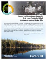 Le ministère des Forêts, de la Faune et des Parcs rend public le rapport préliminaire sur l'habitat du caribou forestier de Val-d'Or (Groupe CNW/Ministère des Forêts, de la Faune et des Parcs)