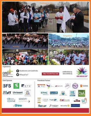 Racefor7 a 7Km rare diseases awareness walk / run Last sunday of February. This time expanded as a global chain across 5 cities in India and United States.