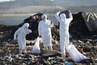 Vanish Team on Landfill (PRNewsfoto/Vanish)