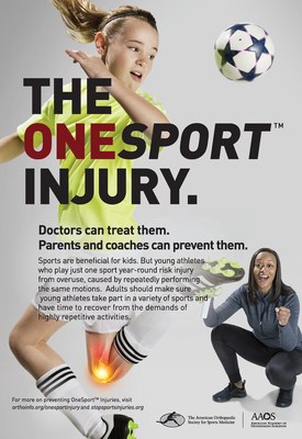 The American Academy of Orthopaedic Surgeons (AAOS) OneSport Injury PSA in partnership with the American Orthopaedic Society for Sports Medicine (AOSSM).
