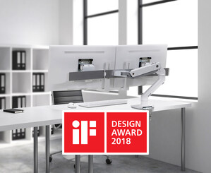 Ergotron HX Desk Dual Monitor Arm Wins Prestigious 2018 iF Design Award