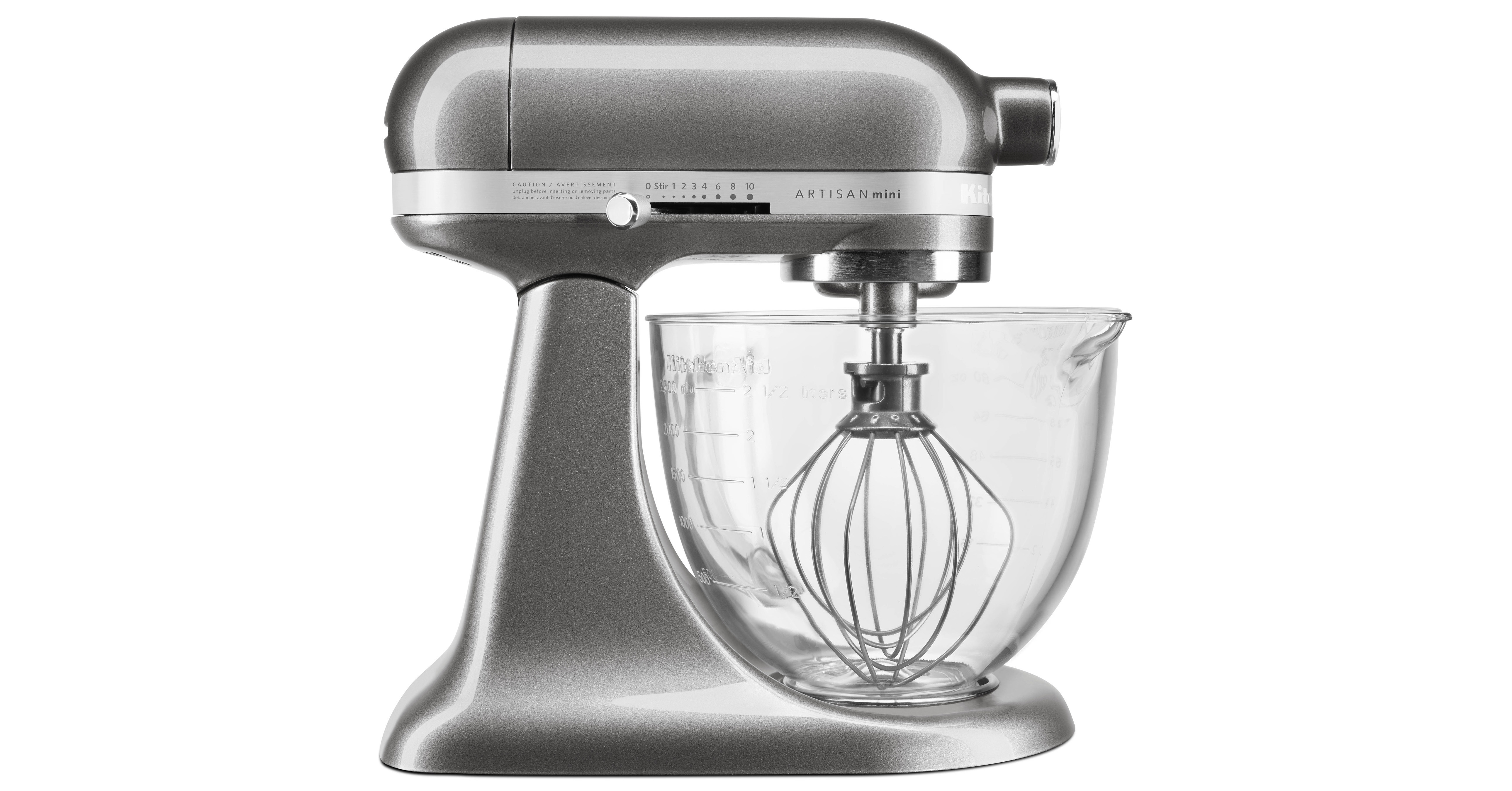 KitchenAid 3.5-qt Artisan Design Stand Mixer with Glass Bowl on