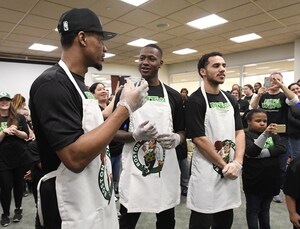 Marcus Smart, Shane Larkin, and Terry Rozier host YMCA kids at Celtics practice facility to close out Fit to Win program