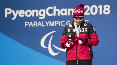 Alana Ramsay picked up a bronze medal in the Super-G on Sunday, her first Paralympic medal PHOTO: CANADIAN PARALYMPIC COMMITTEE (CNW Group/Canadian Paralympic Committee (Sponsorships))