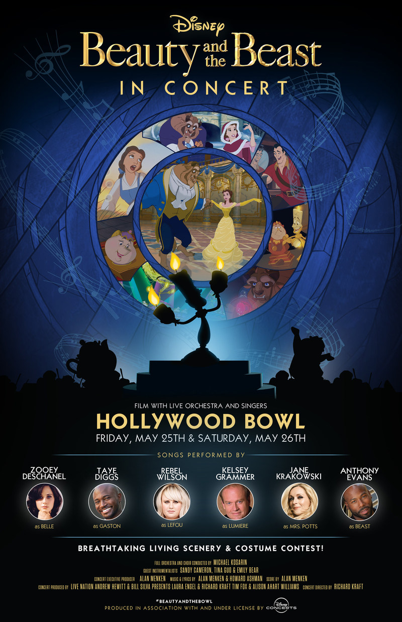 Beauty and the Beast Hollywood Bowl artwork