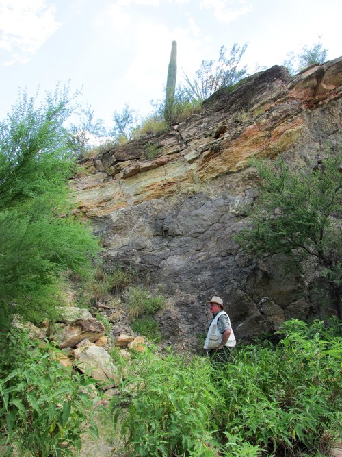 Lithium-bearing layer at the Nogalito lithium property. (CNW Group/Rock Tech Lithium Inc.)