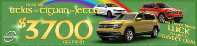 The St. Paddy's Day-themed event is running through March 31 at Onion Creek Volkswagen.