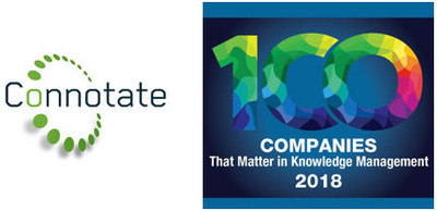 Connotate Named to KMWorld's 100 Companies that Matter in Knowledge Management of 2018:  Web Data Extraction Leader Recognized for Continued Innovation Serving the Self-service Web Extraction Market