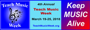 4th Annual Teach Music Week to Offer FREE Lessons to New Students - March 19-25