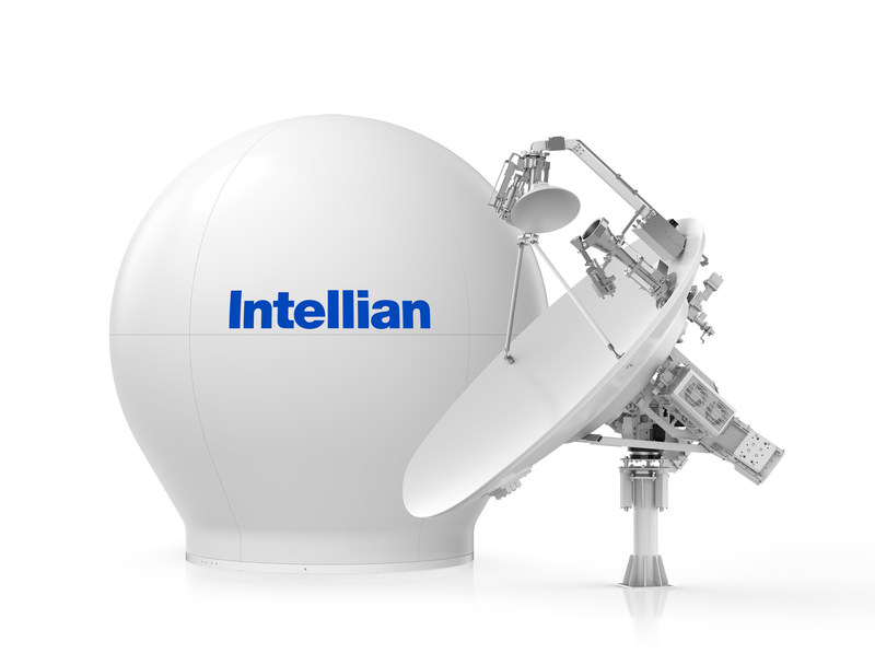 Intellian’s world’s first multi-orbit, tri-band antenna systems v240MT and matching 2.4m radome