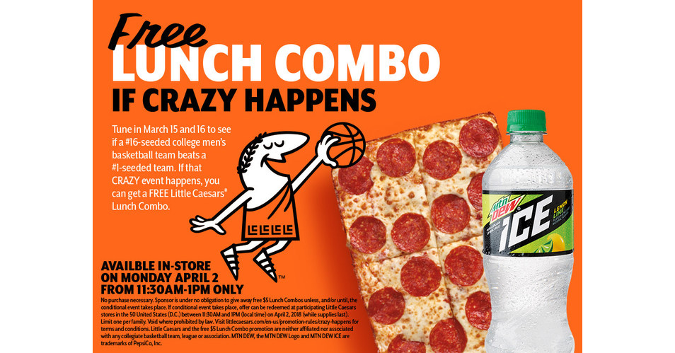 Win FREE Little Caesars Food & Other Prizes in Pre-Game Instant