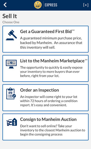 Manheim Express: New Mobile Application Offers Dealers Fast, Easy and Self-Service Way to List and Sell Inventory in the Manheim Marketplace