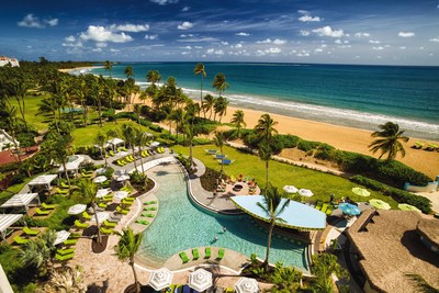 The beachfront Margaritaville Vacation Club Wyndham Rio Mar resort