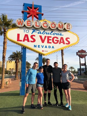 Lyft Business VP Gyre Renwick and team logging miles for the emids CXO Challenge during HIMSS 2018 in Las Vegas. Renwick won the Challenge, earning a $5,000 donation to Lyft's charity of choice, Fast Forward plus $5,000 to the HIMSS general scholarship fund.