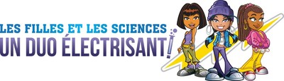 Logo: Les filles et les sciences, un duo lectrisant?! (Groupe CNW/Les filles et les sciences : un duo lectrisant!)