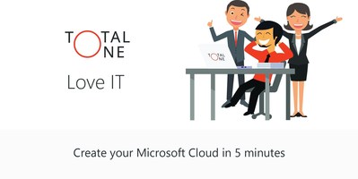 In only a few hours, Total One installs individually tailored customer infrastructure for SMEs and personal Microsoft license management. Credit: Total One (PRNewsfoto/Total One Apps Ltd.)