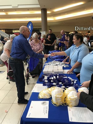 Mall-goers pick up their disaster prep essentials at the Severe Weather Expo in Penn Square Mall.
