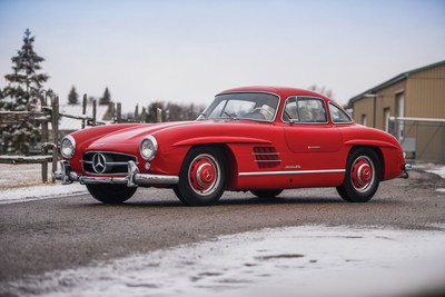 The 1957 Mercedes-Benz 300 SL Gullwing offered from 50 years of ownership by a Jackson, Michigan resident at RM Auctions' 16th annual Fort Lauderdale collector car sale, 6-7 April at the Greater Fort Lauderdale/Broward County Convention Center. One of the most original Gullwings on the planet, 100 percent of hammer proceeds from the car's sale will be donated by the current owner to the reconstruction of his local Jackson, Michigan YMCA. Complete details at www.rmsothebys.com. [Darin Schnabel © 2018 Courtesy of RM Auctions]