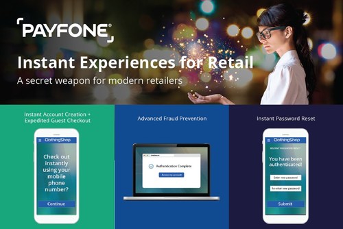 Payfone's Instant Experiences for Retail enables retailers to gain an edge with lightning-fast digital experiences powered by advanced identity authentication technology
