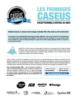 Les fromages Caseus : Exceptionnels depuis 20 ans! (Groupe CNW/Ministère de l'Agriculture, des Pêcheries et de l'Alimentation)