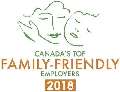 Canada's Top Family-Friendly Employers 2018 (CNW Group/Mediacorp Canada Inc.)