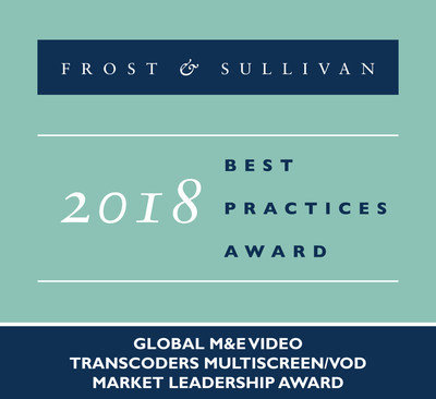 Frost & Sullivan recognizes Ericsson Media Solutions with the 2018 Global Market Leadership Award for its MediaFirst Video Processing suite of applications.