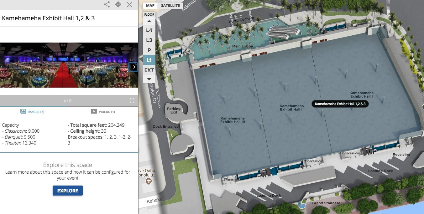 Hawaii Convention Center Launches Concept3d S 3d Mapping Platform
