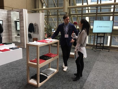 Newly appointed Kinetic Commerce Vice President of Retail Innovation and Client Success, Damon Sloane, seen here showcasing Kinetic's Connected Store (@ DX3 Canada Conference) (CNW Group/Kinetic Commerce)