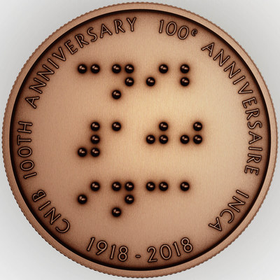 Bronze Medallion - 100th Anniversary of the CNIB (CNW Group/Royal Canadian Mint)