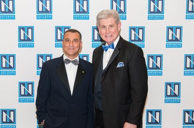 Simon Group Holdings Founder & Chairman Sam Simon (left) and Northwood University President Keith Pretty (right) at the 2018 OBL Awards Gala