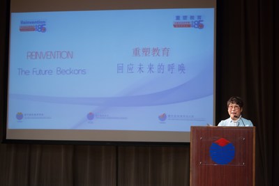 YCIS & YWIES CEO and School Supervisor Dr Betty Chan gives opening speech at the conference