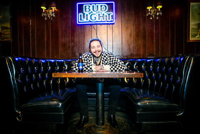 Post Malone behind the scenes before his Bud Light Dive Bar Tour show in Nashville at Footsies Dive Bar on March 20, 2018 in Los Angeles, California. (Credit: Rich Fury/Getty Images for Bud Light)