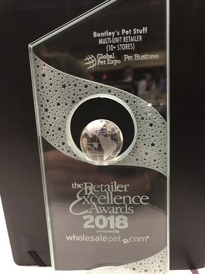 Retailer Excellence Award Bentley's PetStuff