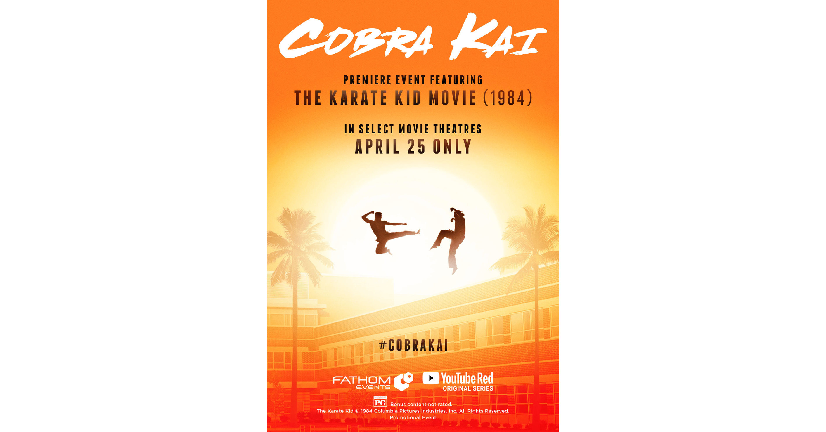 The Karate Kid Returns To The Big Screen With A Sneak Preview Of Youtube Red S Original Series Reboot Cobra Kai In Cinemas Nationwide April 25 Only