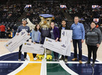 Middle School Class Cheers Teacher on as He Receives WGU-Jazz Scholarship at Last Thursday's Game